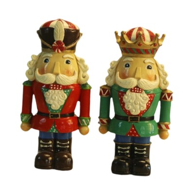 2x Weihnachten Nussknacker Statue Resin Nussknacker Figur Freund Geschenk Tischplatte