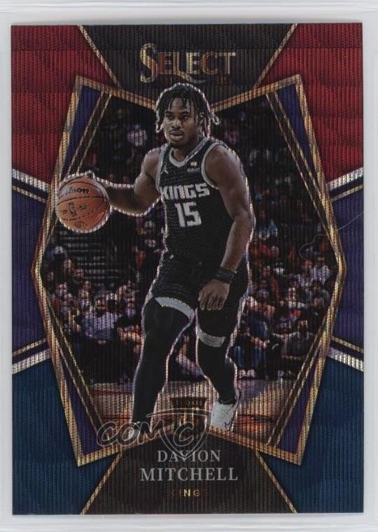 2021-22 Panini Select Premier Level Tri-Color Prizm Davion Mitchell #118 00gy
