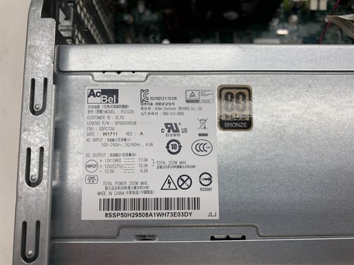 Lenovo ThinkCentre M910t i7-7700 3.60GHz 16GB 512GB NVMe Windows 11 Pro PC GT730 - Picture 8 of 11