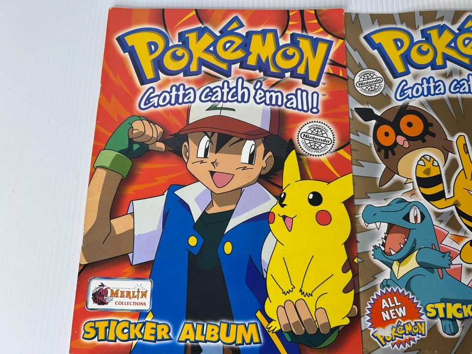 Pokemon Merlin Sticker Albums 1999 & 2001 Complete with Poster and all Stickers - Image 2 of 4
