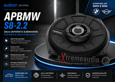 Audison APBMW S8-2.2 20 cm Subwoofer Untersitz Woofer kompatibel mit BMW, Mini