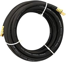 25-FT. x 1/4 IN.ID Heavy-duty RUBBER Air Hose Industry-standard NPT threading