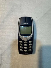 Nokia 3390  Classic GSM Cell Phone Blue Grey Untested