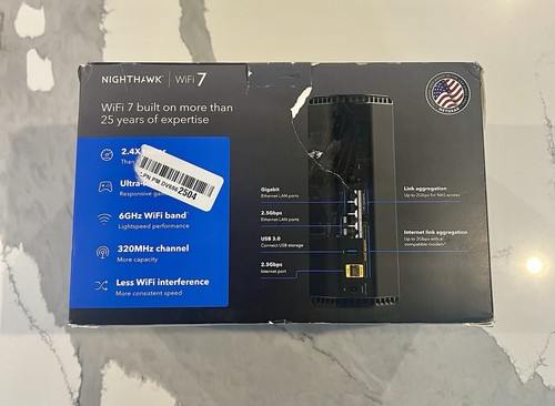NETGEAR Nighthawk RS300 (BE9300) Tri-Band WiFi 7 Router - 9.3Gbps Black - New - Picture 3 of 12