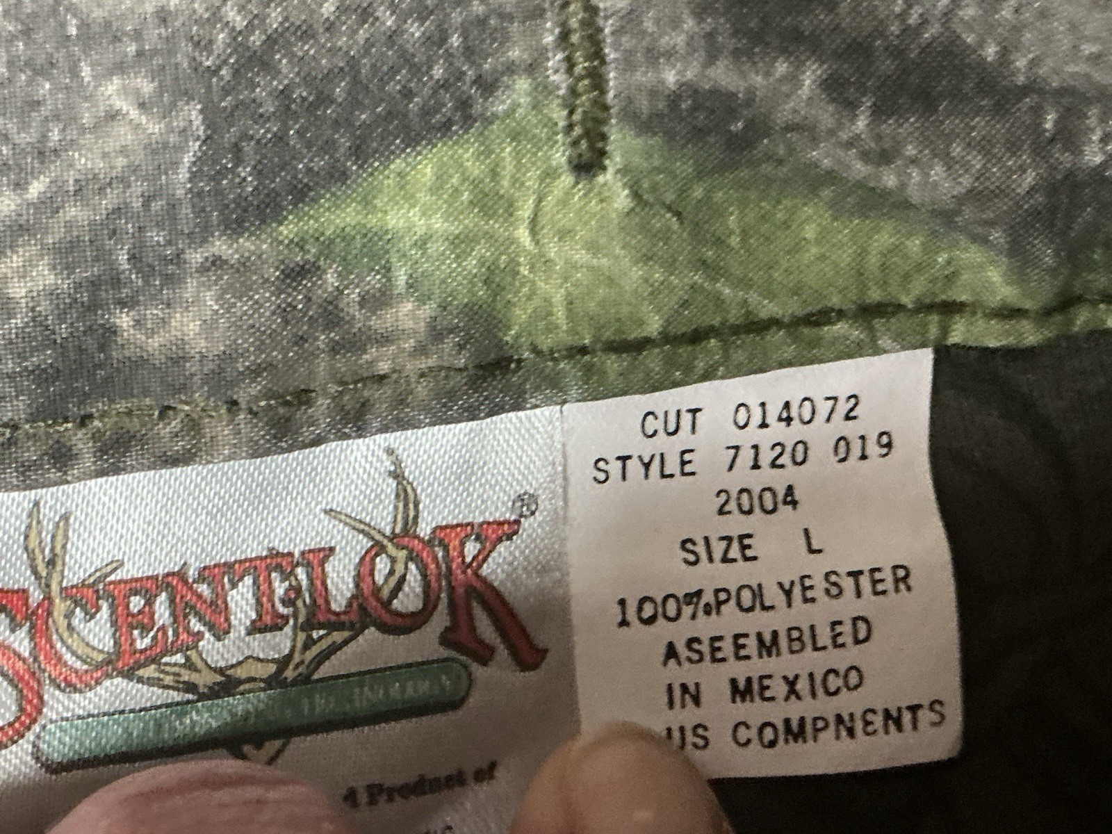 Scent Lok Men’s Size Large Adjustable Waist Belt Loops Camouflage Cargo Pants