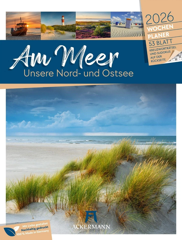 ACKERMANN KUNSTVERLAG GMBH Am Meer - Wochenplaner Kalender 2026