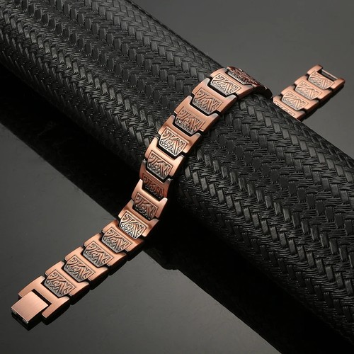 Männer Magnetische Gesundheit Armband Reinem Kupfer Power Energie Armband Für Mä - Picture 3 of 11