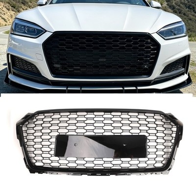 For 2017 2018 2019 Audi A5 S5 B9 RS5 Style Front Bumper Honeycomb Grille Grill