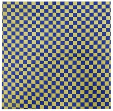 Wholesale Lot 12 1 Dozen Blue  Yellow Mini Checkered 22"x22" Bandana Bandanna