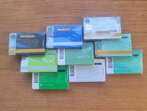 Huge Lot Over 500 Starbucks 2017 to 2021 gift card Set Unswiped Pin covered NEW - Picture 17 of 17