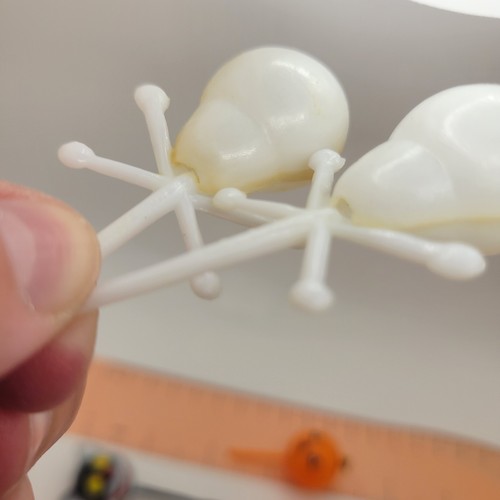 7 Halloween Cat Skull Pumpkin Pail Cake Cupcake Blow Mold Picks Hong Kong vtg - Picture 7 of 16