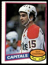 1980-81 O-Pee-Chee Vintage OPC Set Break Guy Charron Washington Capitals #352