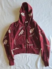 Dr Pepper Women's Cropped Full-Zip Hoodie Viral On TikTok Size Medium