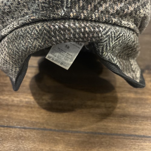 Wigens Harris Tweed Cap Hat with Ear Flaps Size 58, 7 1/4” Newsboy - Picture 3 of 6