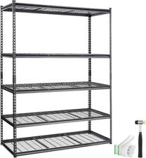 Storage Shelving Unit, 5-Tier Adjustable Storage Shelves, 60" L X 24" W X 78" H