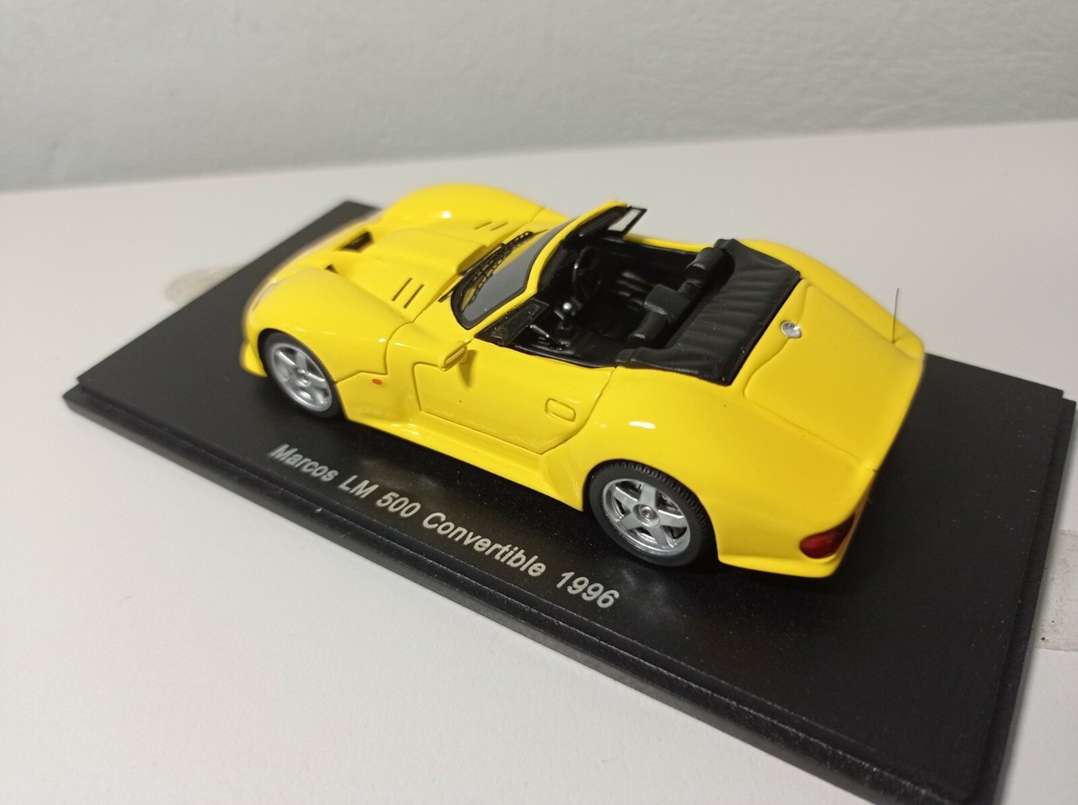 Spark S0787 – Marcos LM500 Cabriolet 1996 – Jaune – 1/43 – Miniature Neuve