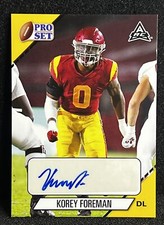 2021 Pro Set Korey Foreman Autograph Gold USC Trojans Yellow Varient Auto