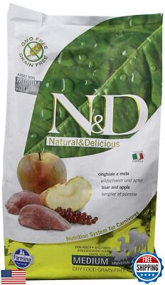 Farmina Natural And Delicious Grain-Free Formula Dry Dog Food, 5.5-Pound, Wil