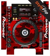 Pioneer CDJ-900 Skin Camo Red Protective Decal StyleFlip Skins