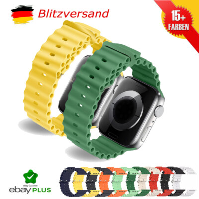 Silikon Sport Armband für Apple Watch 38-45mm Ersatzband kompatibel Serie 1-9 SE