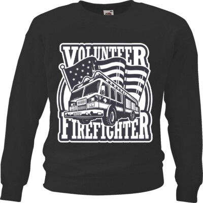 Sweatshirt Feuerwehr in Schwarz