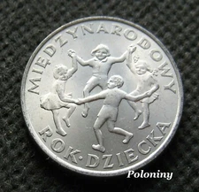 COMMEMORATIVE 20 ZLOTYCH 1979 COIN OF POLAND ~ INTERNATIONAL DAY OF THE CHILD