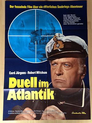 Duell im Atlantik Kinoplakat Filmplakat A1 Poster 1972 Curd Jürgens R. Mitchum