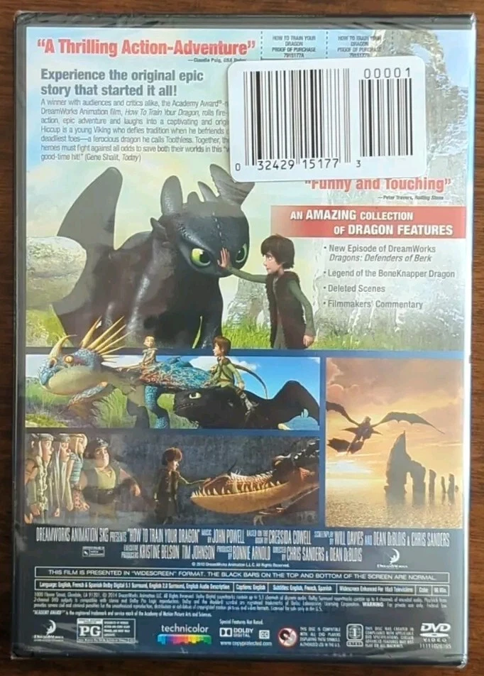 How to Train Your Dragon (DVD, New) DreamWorks - Image 2 of 2