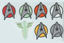 Star Trek the Motion Picture Starfleet Insignia Patch set cosplay costume
