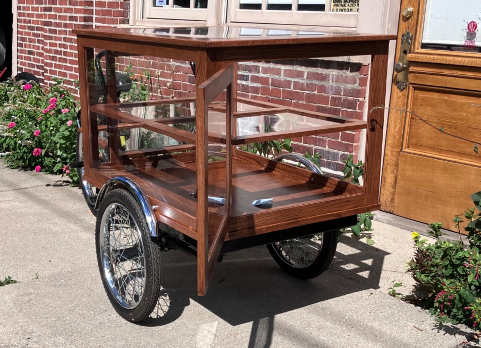 Worksman Cycles Cargo Trike With Antiquelook Oak Vending Box eBay