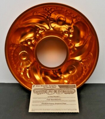 Vintage 1980s Nordic Ware Aluminum Bundt Cake Mold 10'' dia No.30501 USA NOS NEW