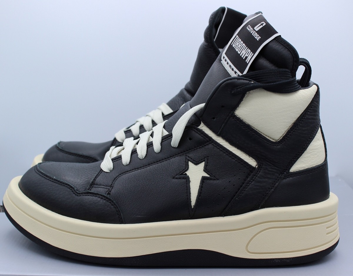 NEW CONVERSE RICK OWENS TURBOWPN MID BLACK CLOUD HEAVY NEW CONVERSE RICK OWENS TURBOWPN MID BLACK CLOUD HEAVY