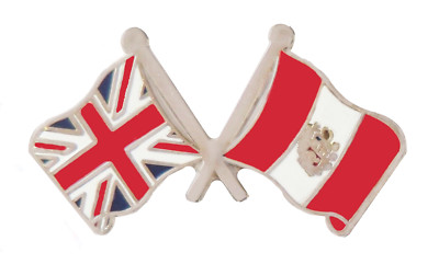 Peru Flagge & Großbritannien Flagge Freundschaft Pin Anstecker