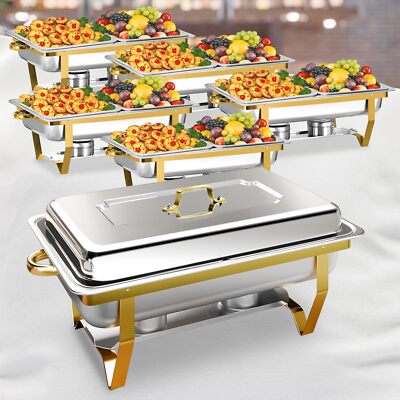 Chafing Dishes for Buffet Chafers and Buffet Warmers Sets for Any Party 6PC