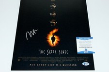 ACTOR HALEY JOEL OSMENT SIGNED 'THE SIXTH SENSE' 12x18 MOVIE POSTER BECKETT COA