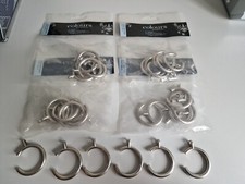 24x Stainless Steel 16mm-19mm Window Curtain Pole Rings C Type Top Quality NEW