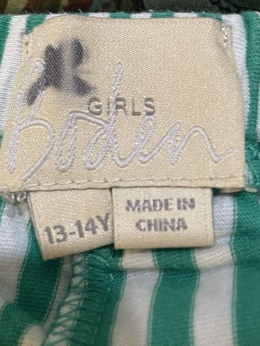 Bowden Girl’s Green & White Stripe Skort Size 13-14years - Picture 7 of 7