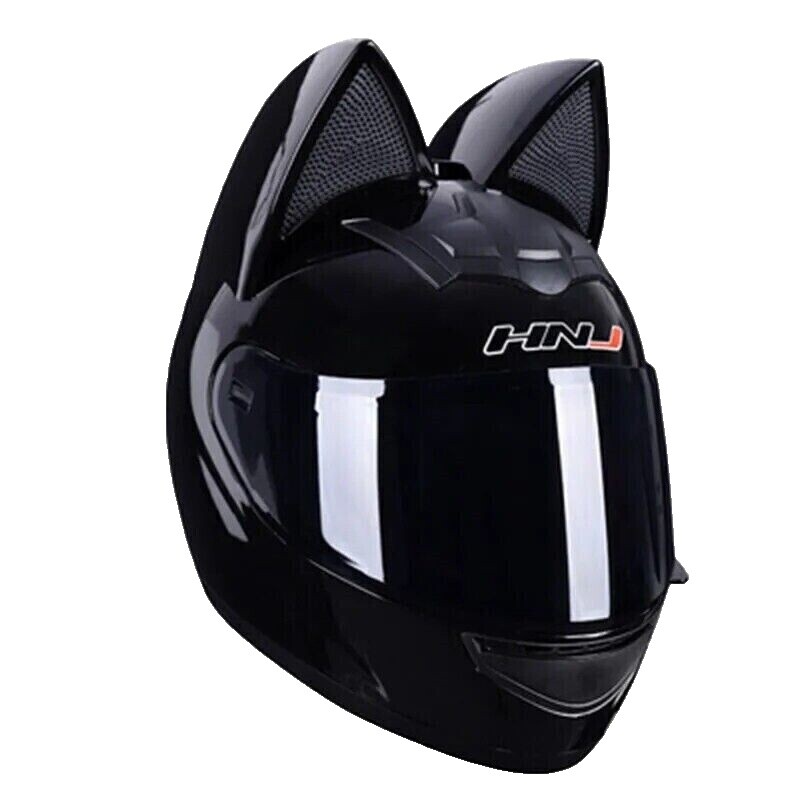 dot motorcycle half face helmet hy-809 New German PU Leather With Pilot Goggl – Shop Premium Cat Ears Motorcycle Helmet dual-original Primary color:Black