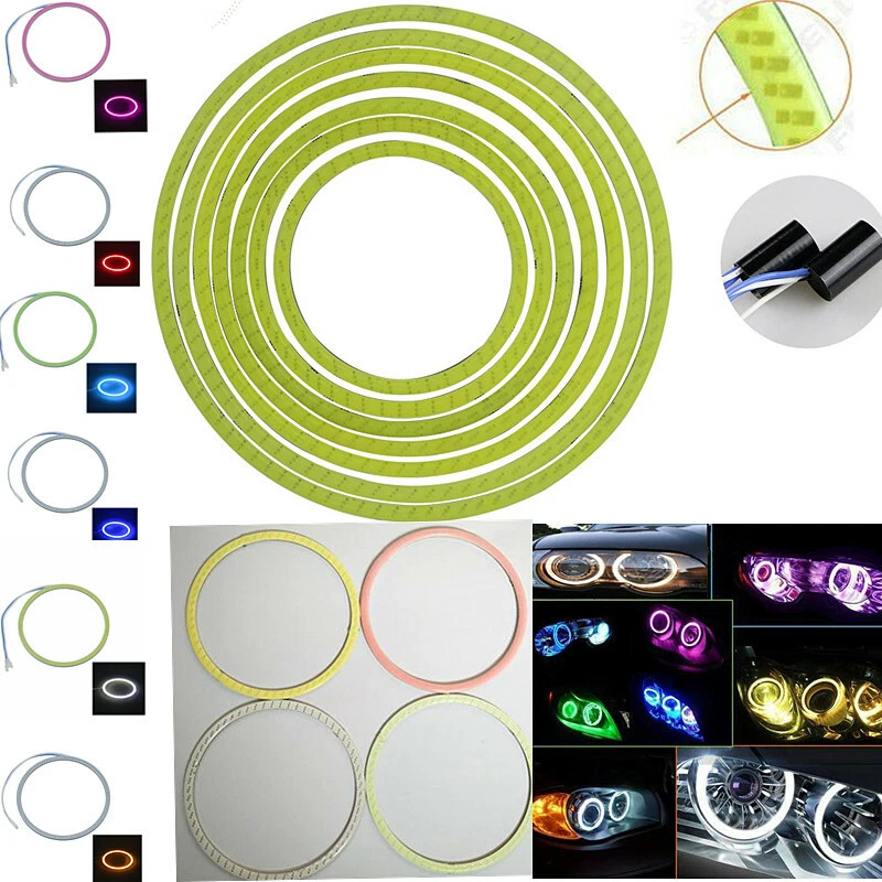 2x Halo Lamp LED COB Angel Eyes Ring Light 40MM 160MM For Headlight DRL 9V 24V
