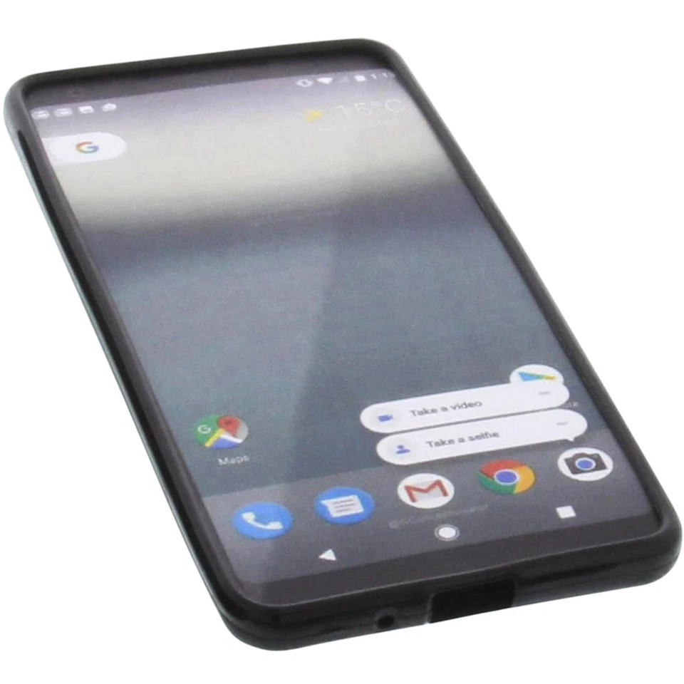 Custodia per Google Pixel 2 Custodia Cellulare TPU Gomma Custodia Nera - Immagine 4 di 4