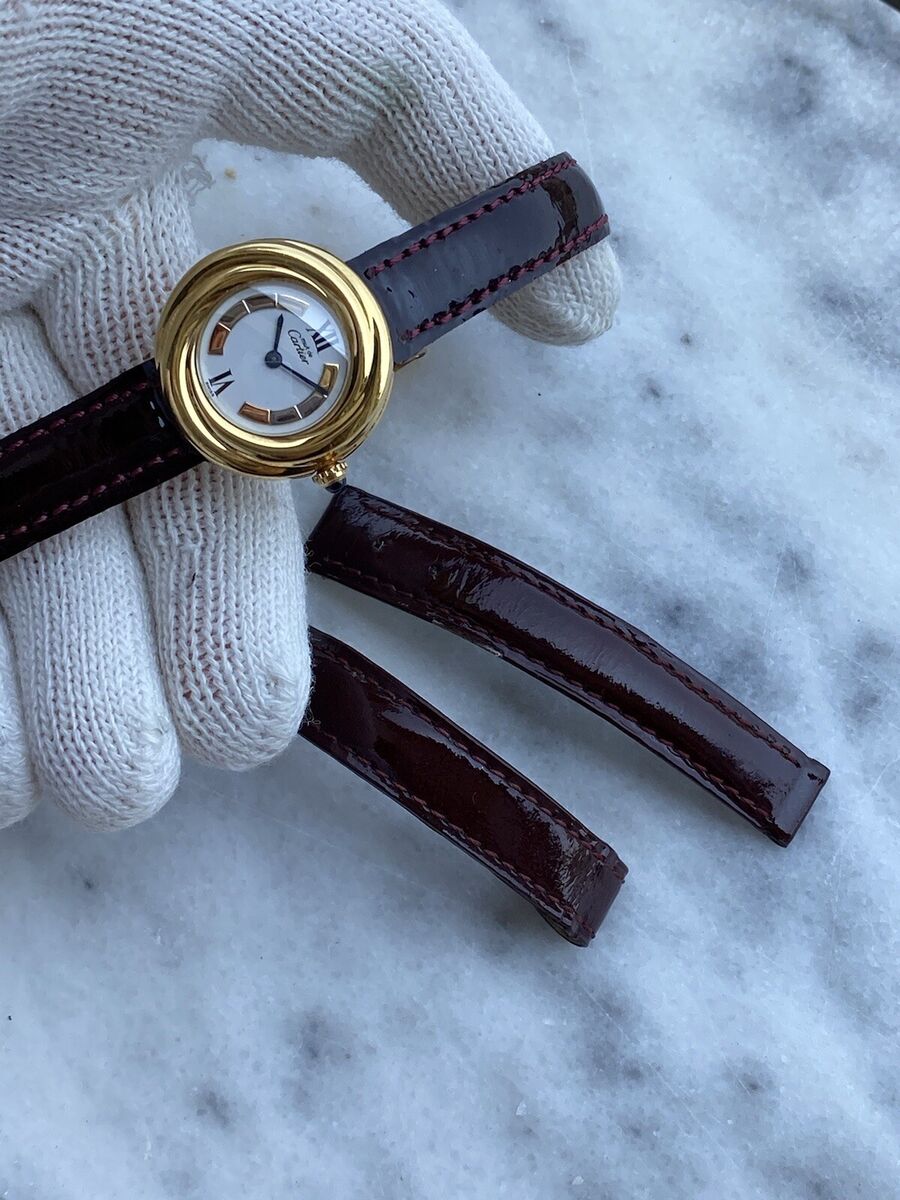 Cartier Must De Vermeil Trinity Watch 2735 Quartz Lady 27mm Cartier Must De Vermeil Trinity Watch 2735 Quartz Lady 27mm