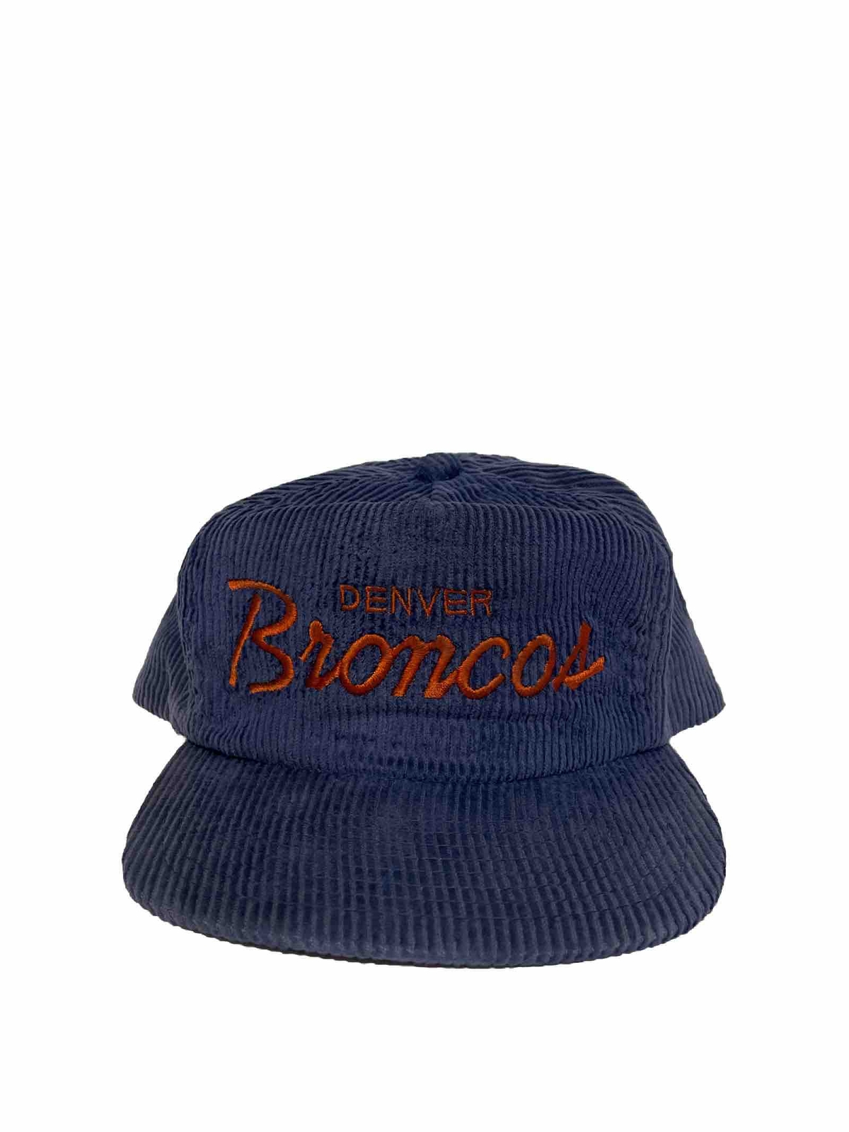 Vintage Sports Specialties Corduroy Denver Broncos Script SnapBack Hat