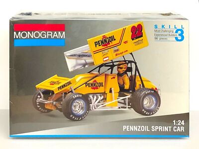 Monogram 2445 1/24 Scale Pennzoil Sprint Car Plastic Model Kit | eBay