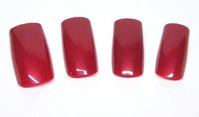 Bestseller: 100 Press-On Full Size Tips Weinrot   Nageltips Full Cover Rot  