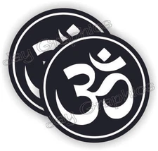 Pair - Ohm Om Hard Hat Sticker Decal
