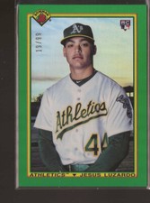 2020 Bowman Jesus Luzardo /99 RC 1990 Green Refractor Oakland Athletics