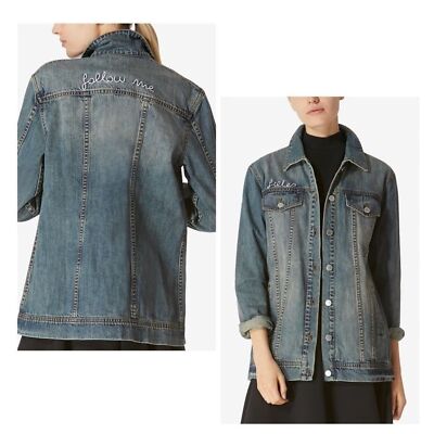 Avec Les Filles  Follow Me  Jean Jacket, Women s Size S.