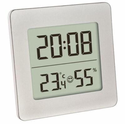 TFA Dostmann Digital Thermo-Hygrometer Indoor Temperature Humidity Clock