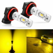 Jdm Astar 2x H11 Led Fog Lamp Light Bulbs 3000k Golden Yellow