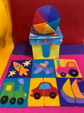 Baby Toy Box With Felt Ball And Puzzles Educational Toys 0-2 Years Learning Toys
